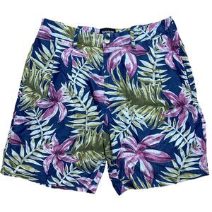 Scotch & Soda Men’s Size 30 Twilt Hawaiian Floral Navy Blue Soft Shorts NWT